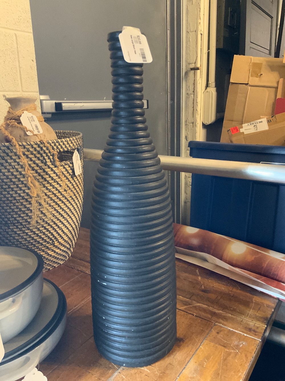 Ikea Large Black Vase