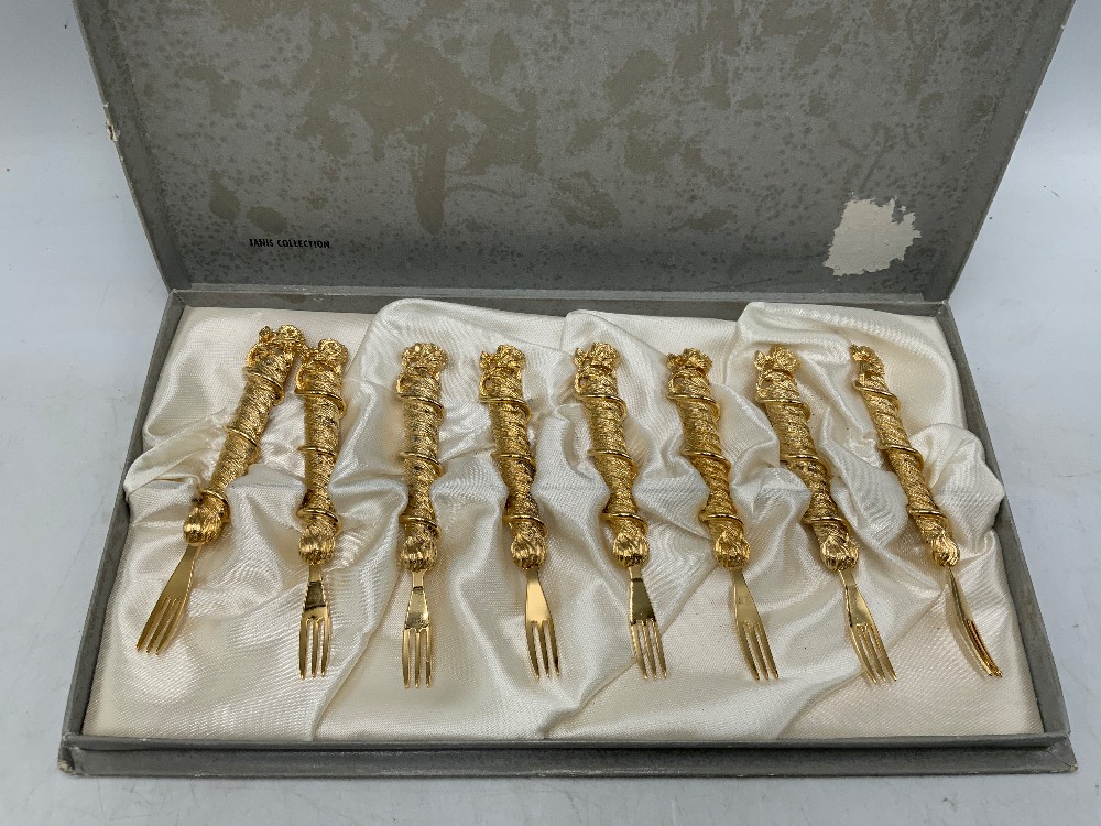Janis Collection Gold Cheese Forks