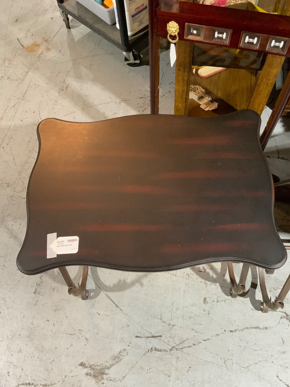 Black Metal Side Table