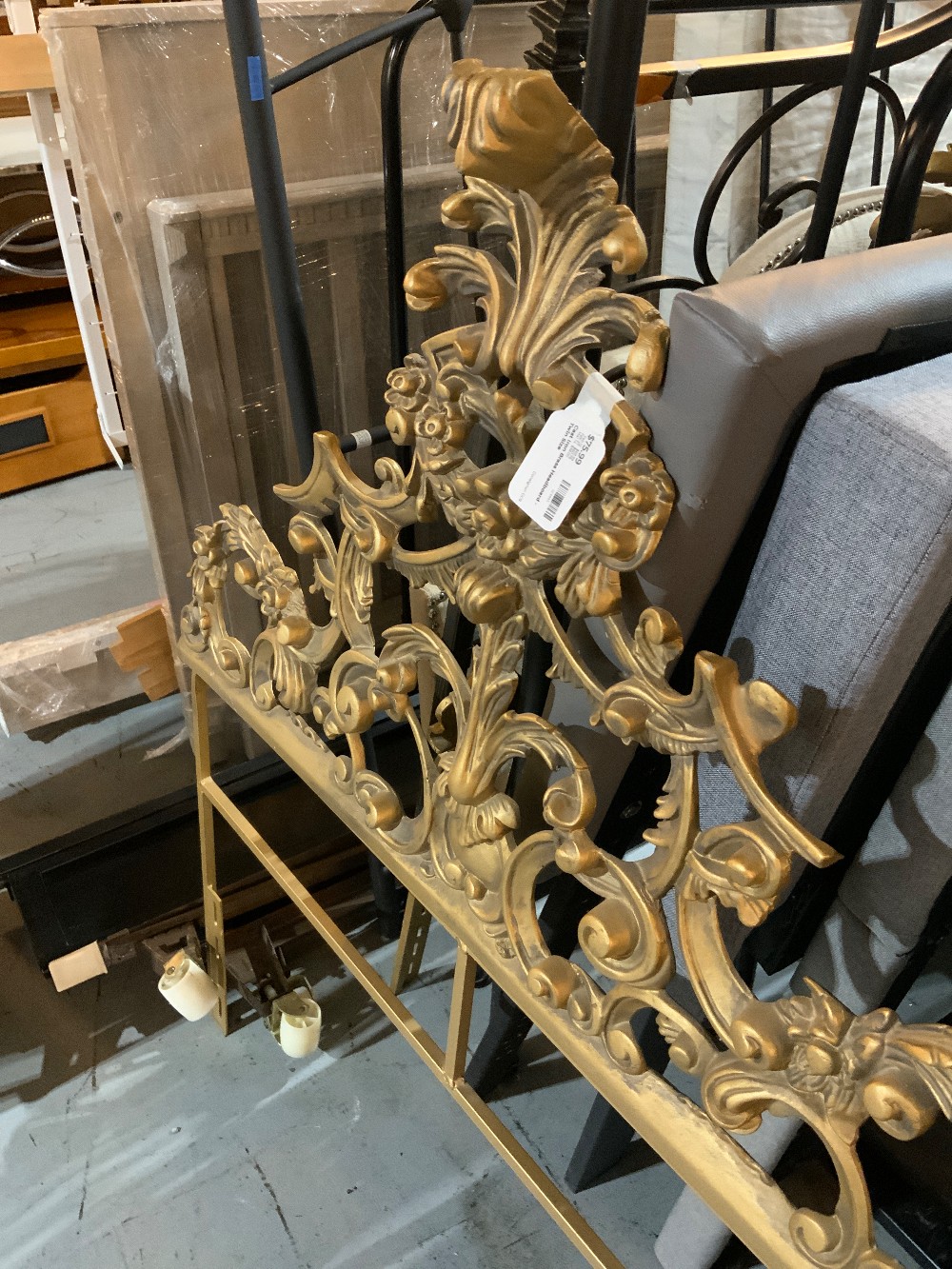 Cast Iron Brass Headboard - Twin Size