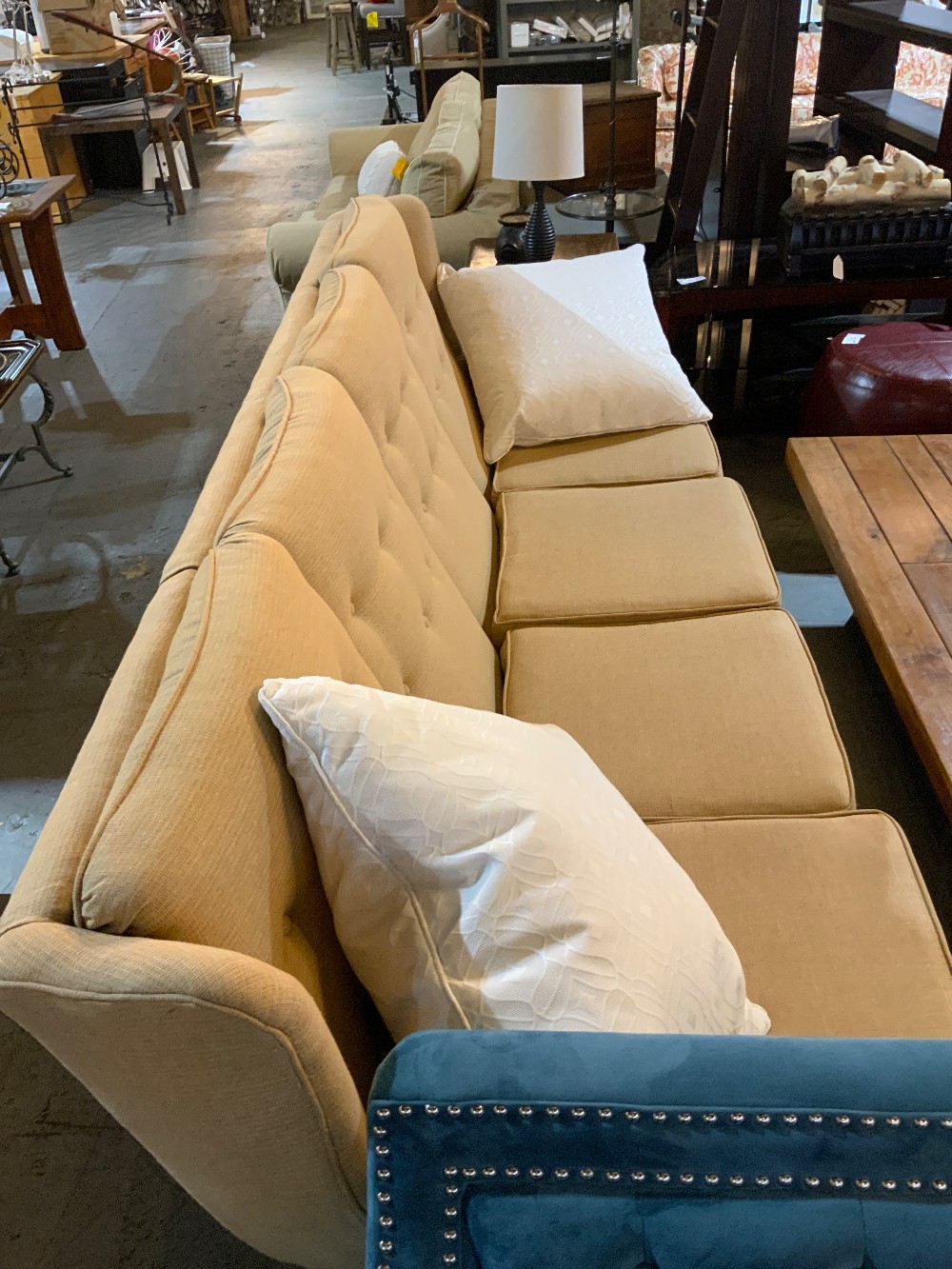 Long Cream Sofa