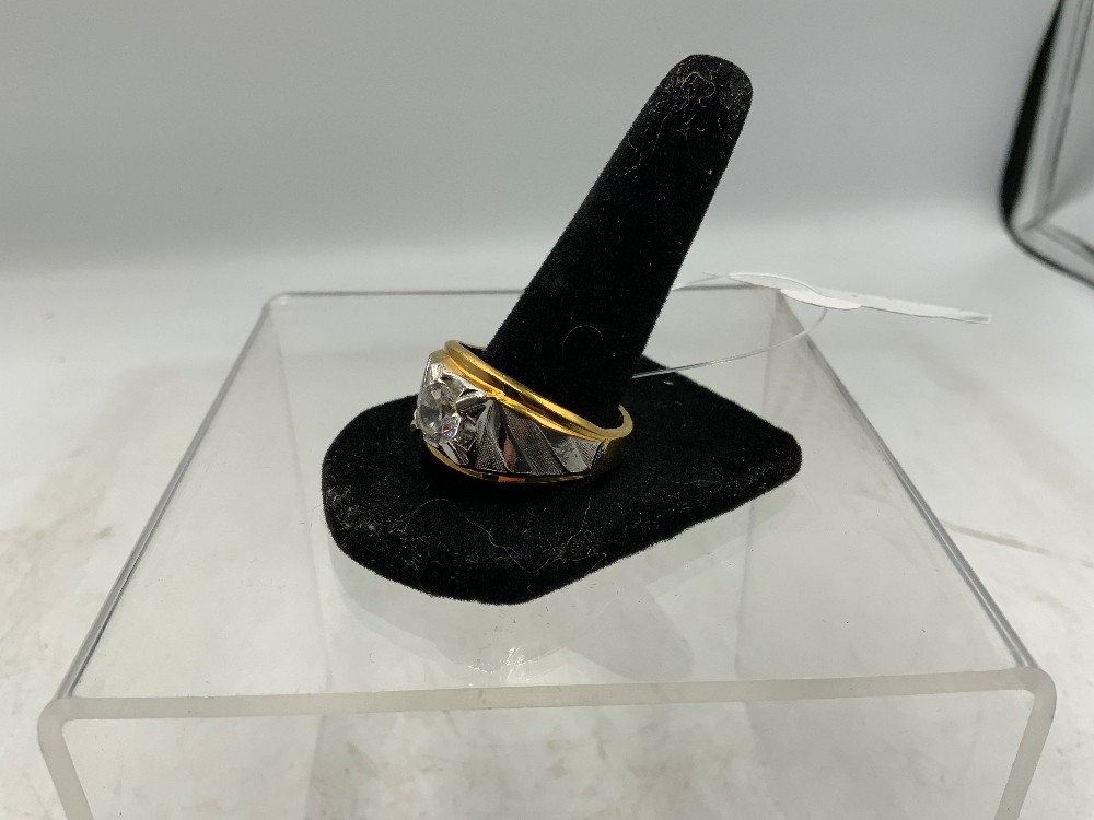 14K Heavy Gold Electroplated Men's Lind Ring