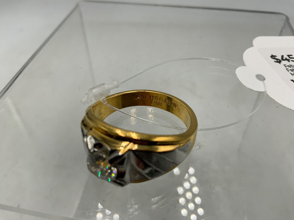 14K Heavy Gold Electroplated Men's Lind Ring