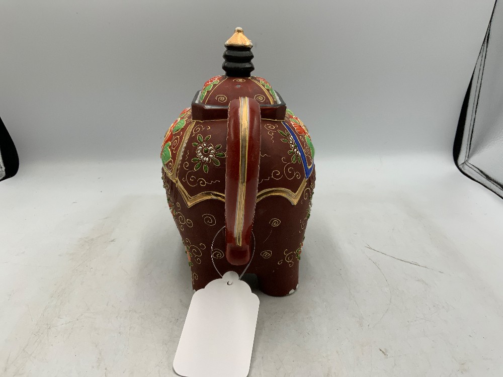 Japanese Moriage Satsuma Elephant Teapot