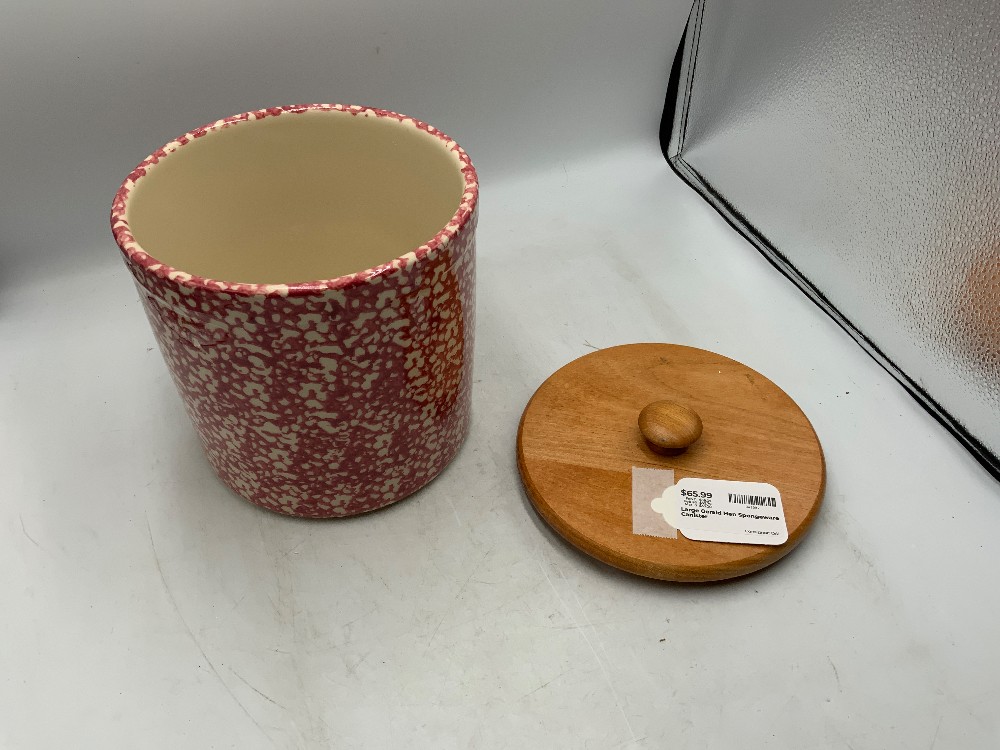 Large Gerald Hen Spongeware Canister