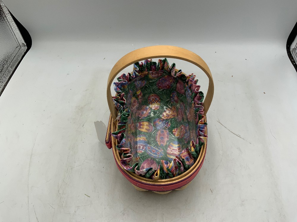 Longaberger 1996 Small Oval Easter Basket w Handle