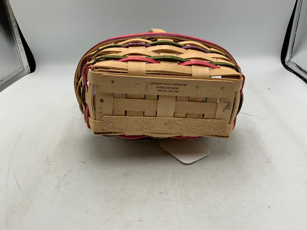 Longaberger 1996 Small Oval Easter Basket w Handle
