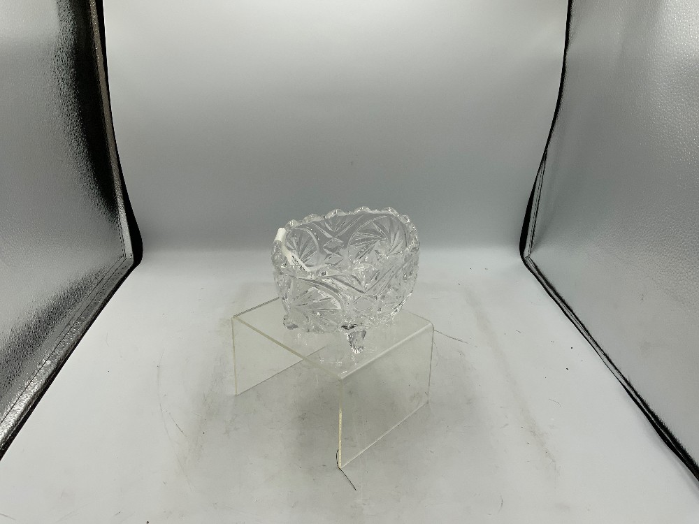 Crystal Pinwheel Footed Bowl