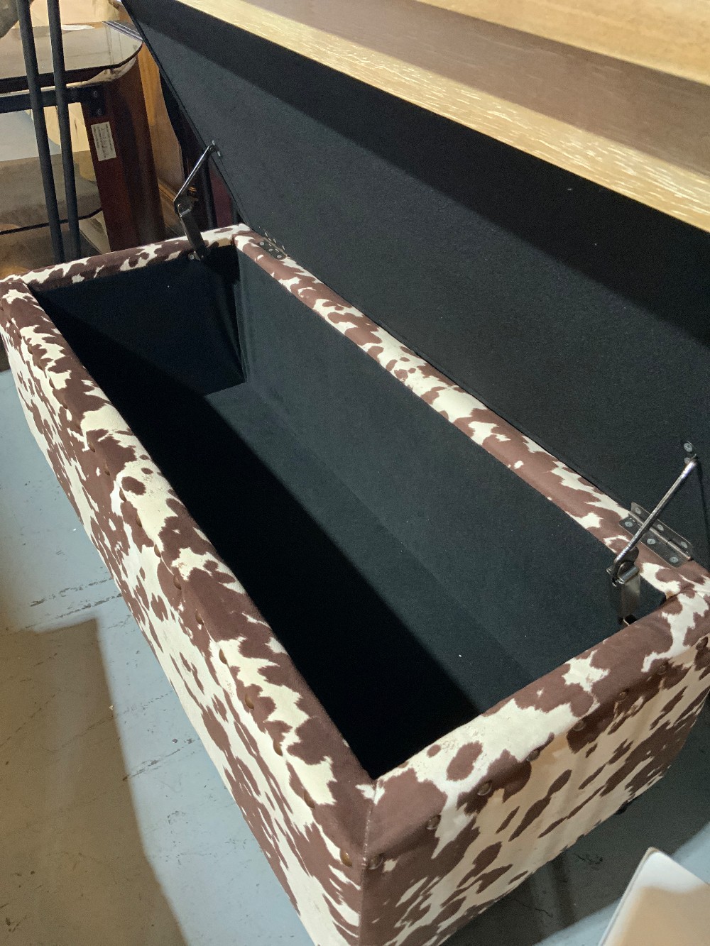 Cow Print Ottoman