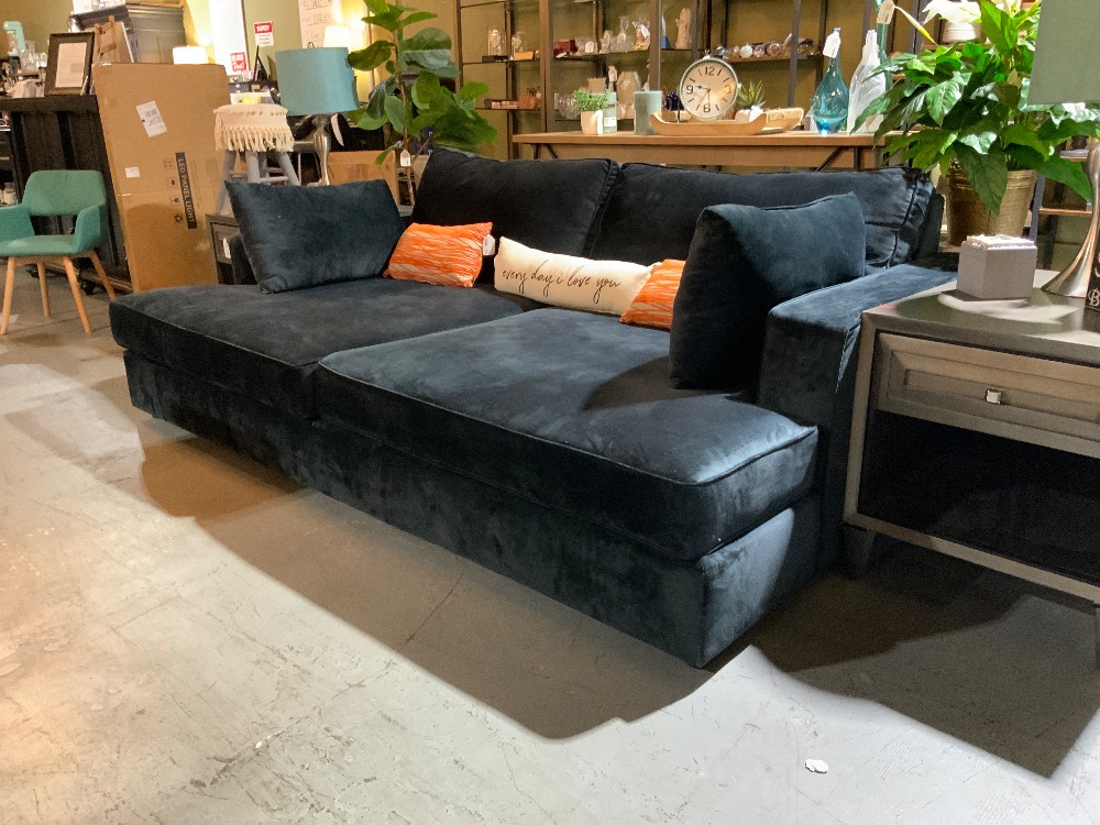 Extra Large Black Sofa