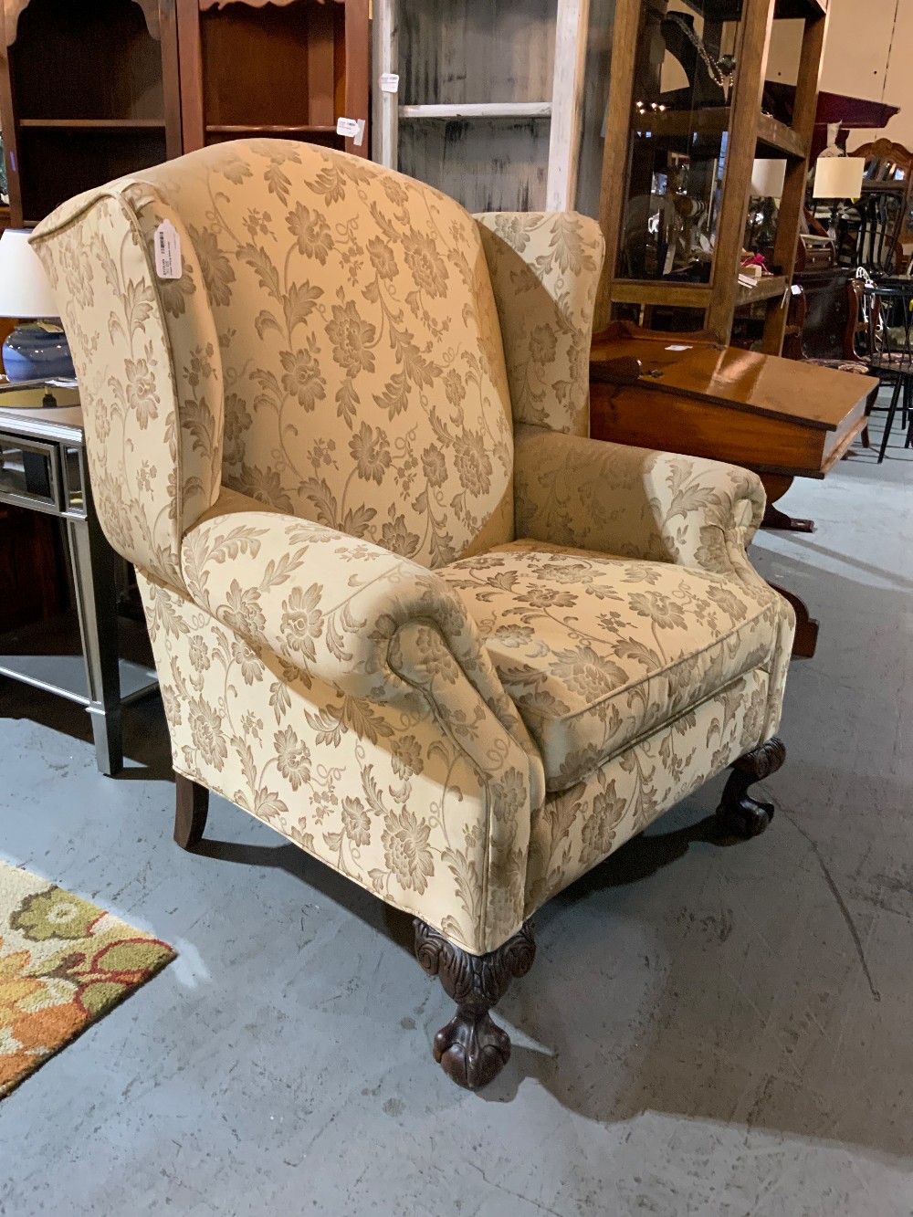 Cream Wing Back Chair