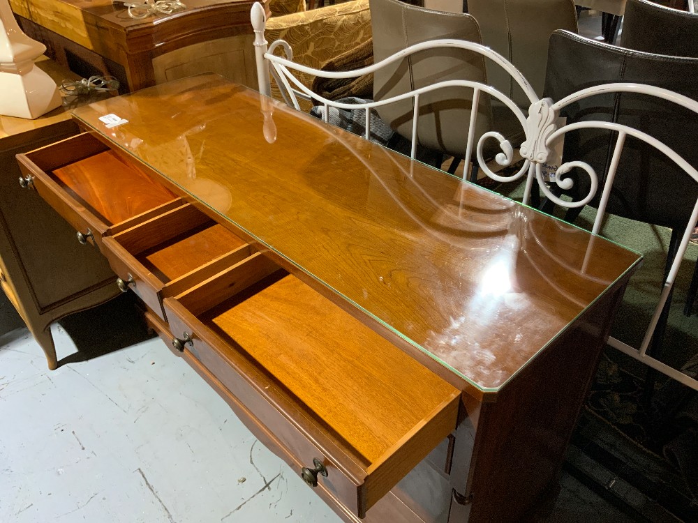 Dresser with 12 Drawers and Glass Top