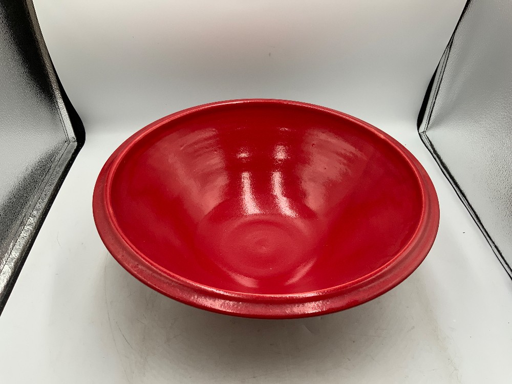 Large Red Pottery Bowl