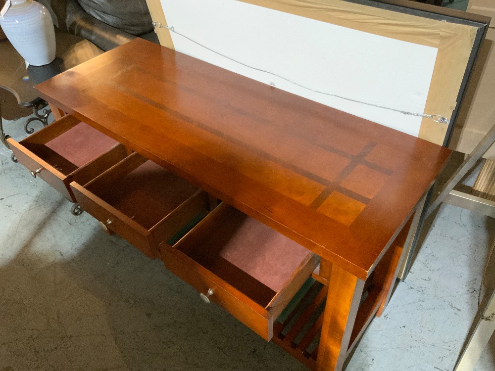 Wood Sofa Table with Drawers