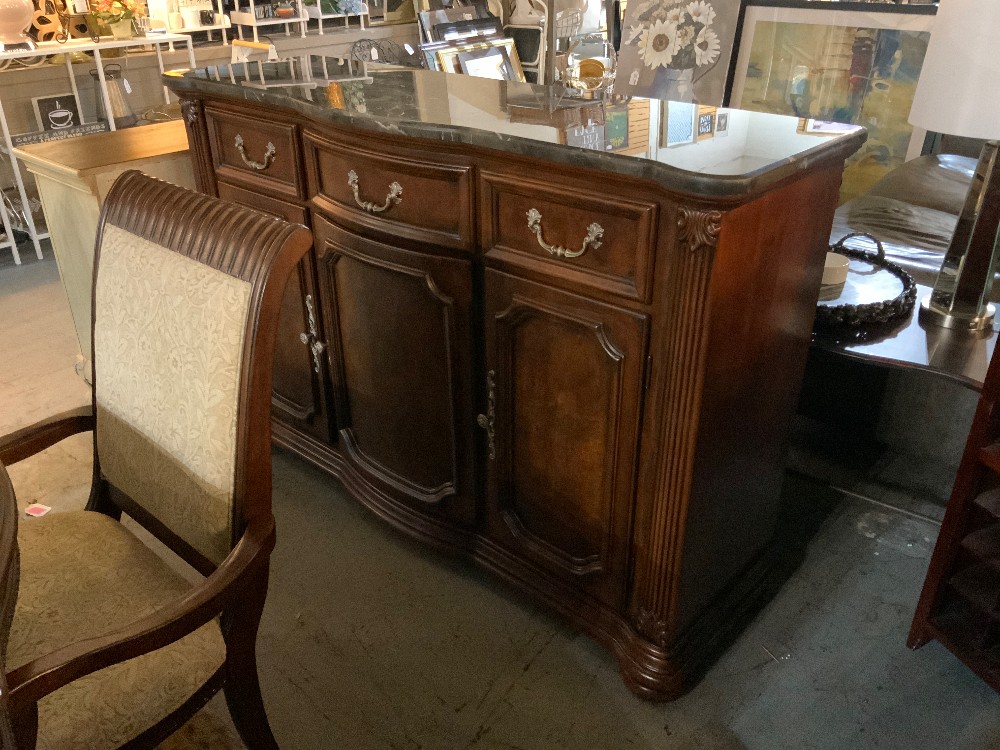 WYN Wood Buffet with Marble Top