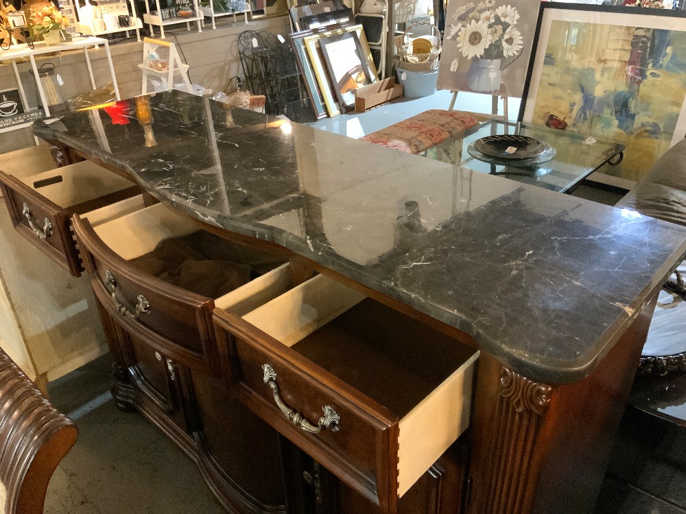 WYN Wood Buffet with Marble Top