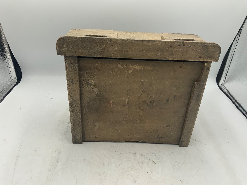 Vtg Wood 2 Drawer Stand