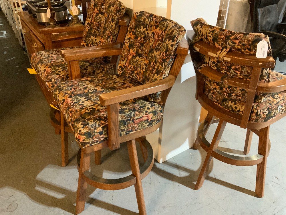 Movies Fabric Swivel Bar Stool