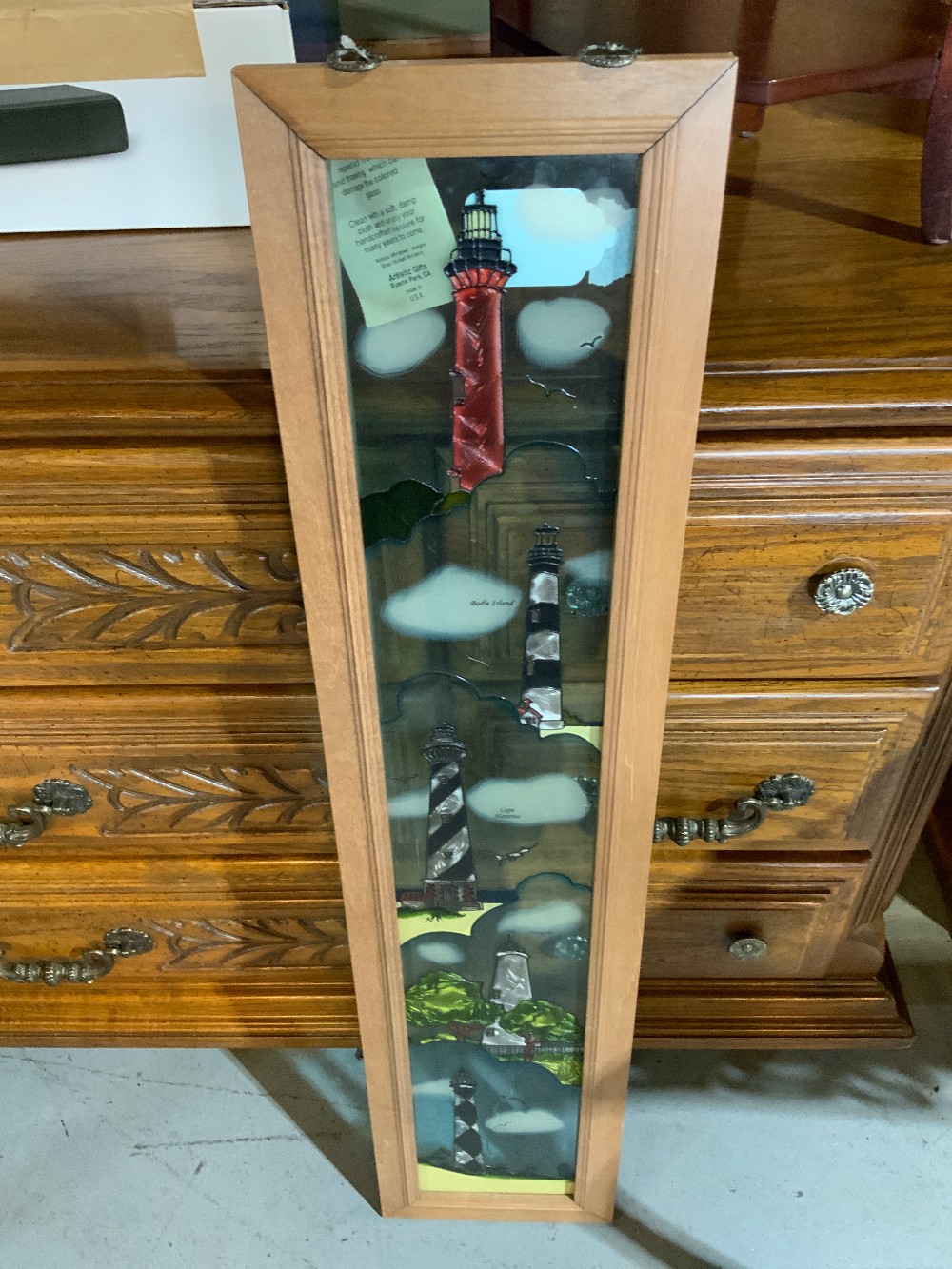 Artistic Lighthouse Window Decor