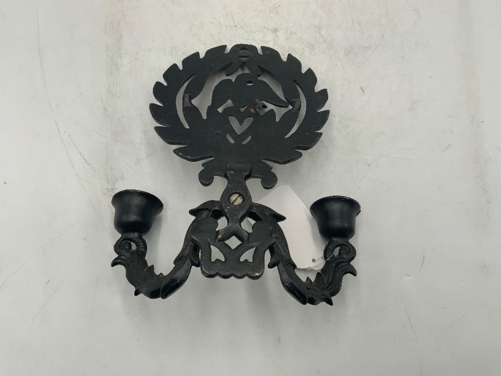 Cast Iron Eagle Wall Candle Holder