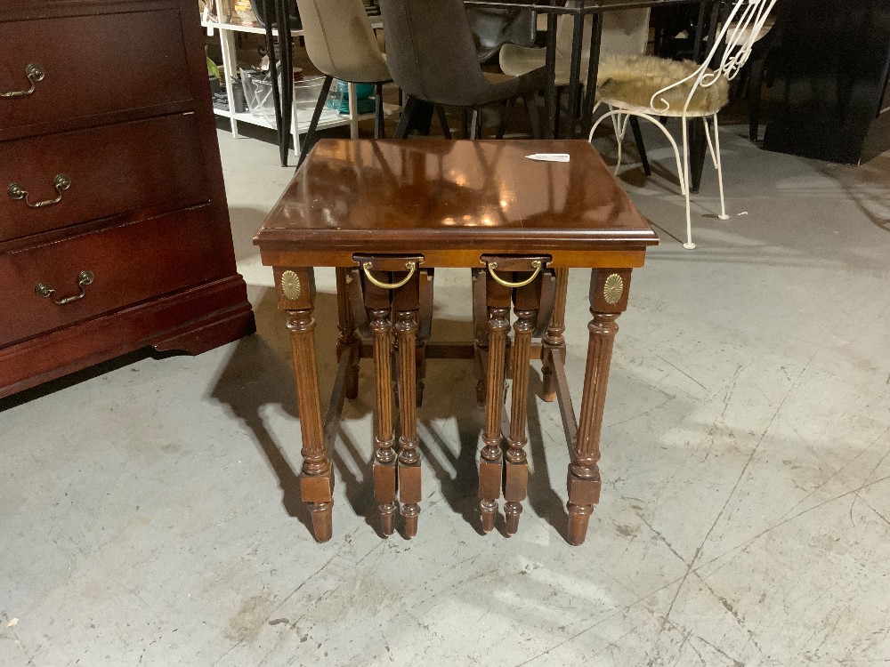 Dark Wood Nesting  Accent Table