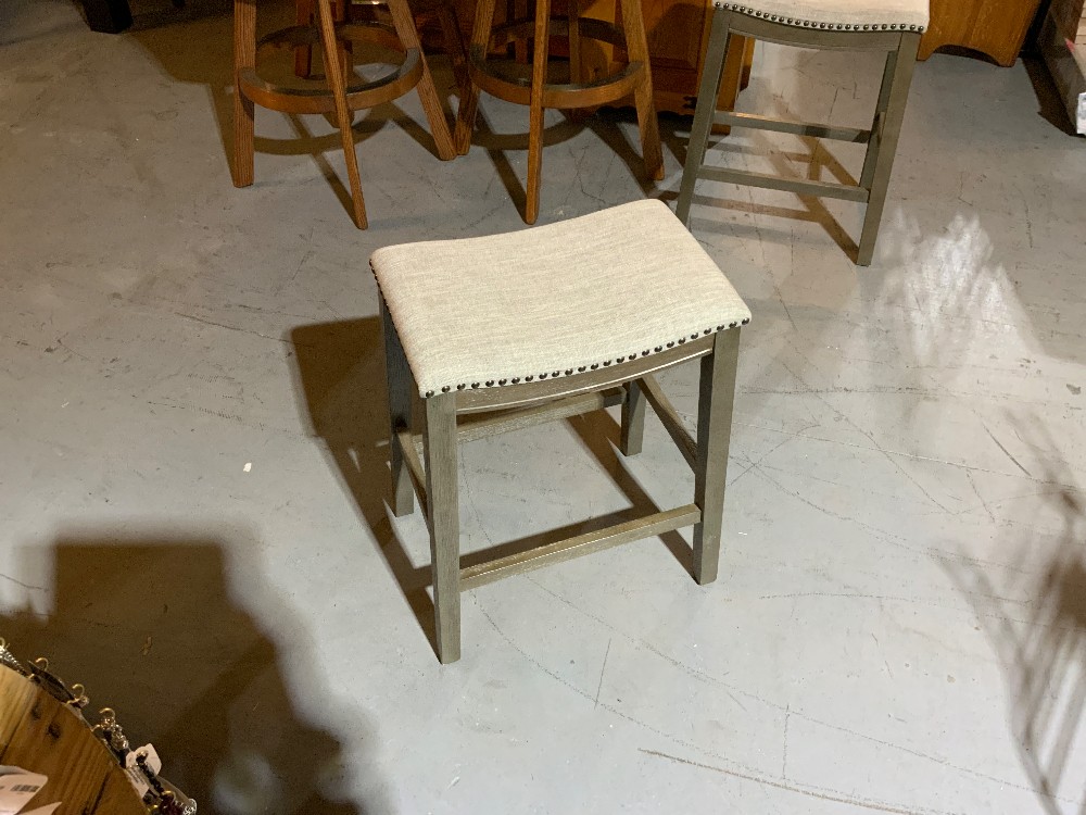 Grey Barstool with Gromets