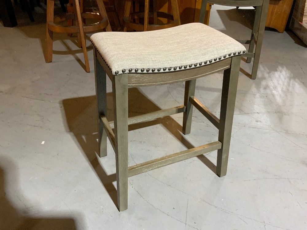 Grey Barstool with Gromets