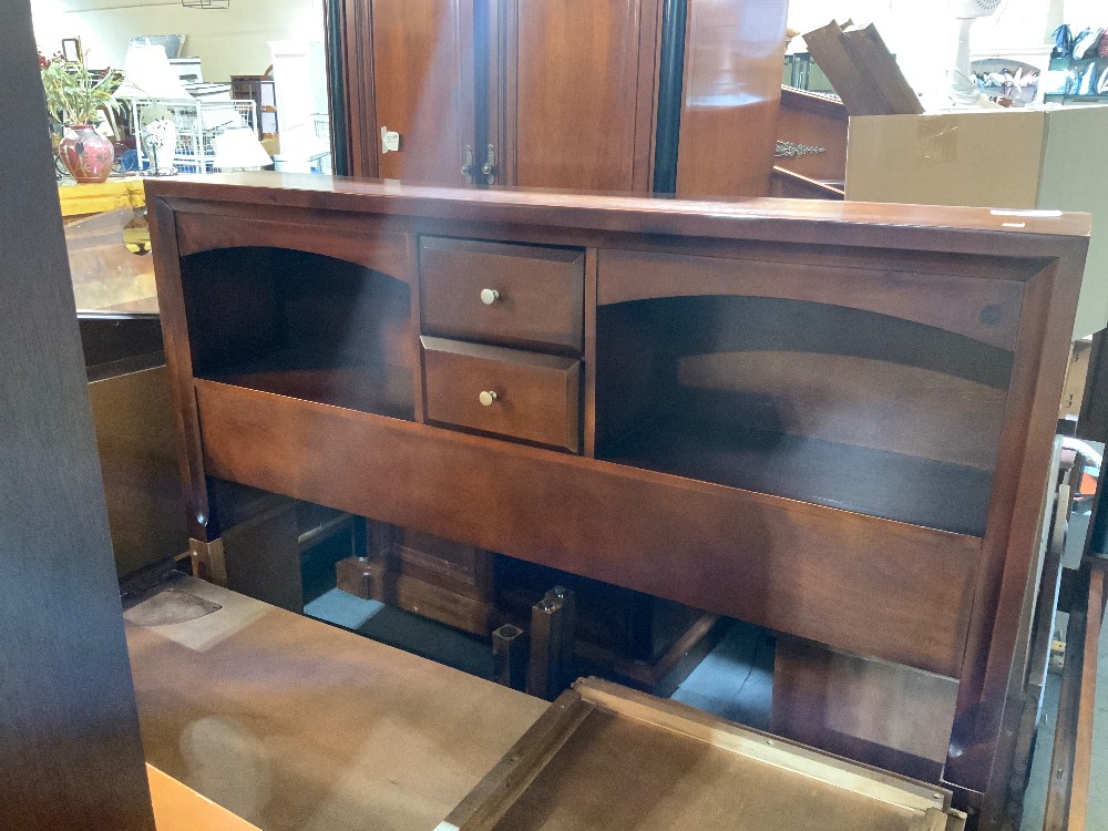 Queen Size Wood Storage Bed