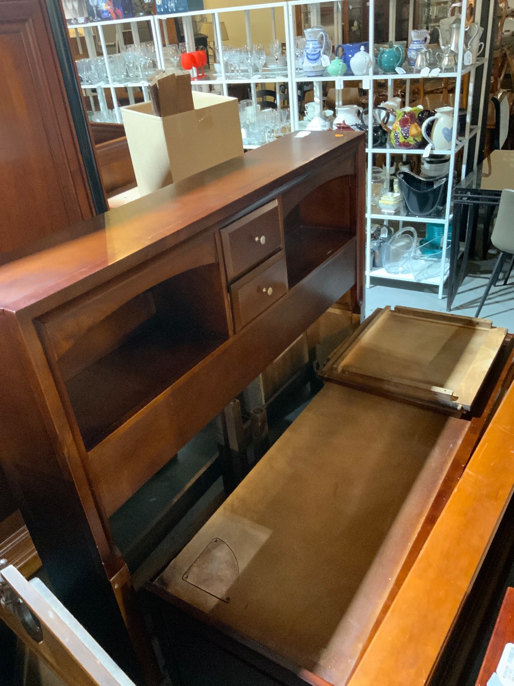 Queen Size Wood Storage Bed