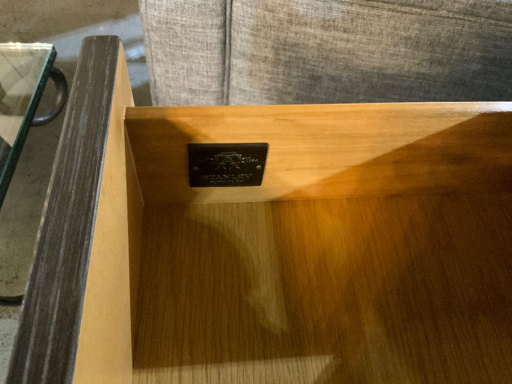 *As is Dark Wood / Metal End Table