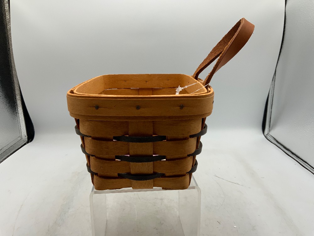 Longaberger 1995 Small Key Basket w/ Blue Accents