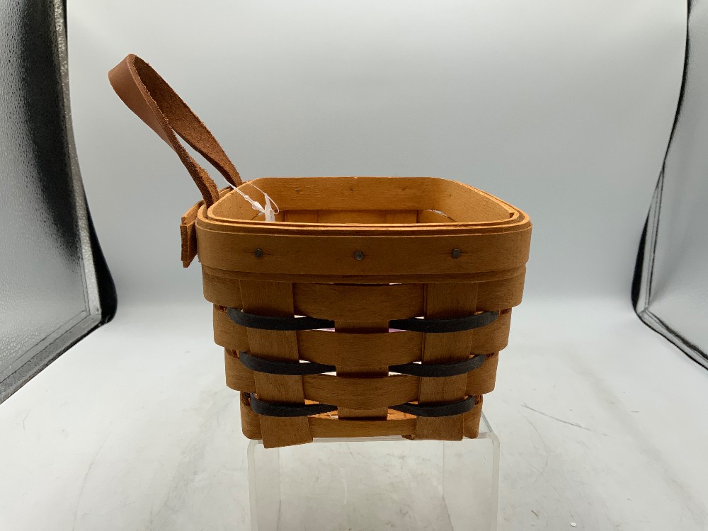 Longaberger 1995 Small Key Basket w/ Blue Accents