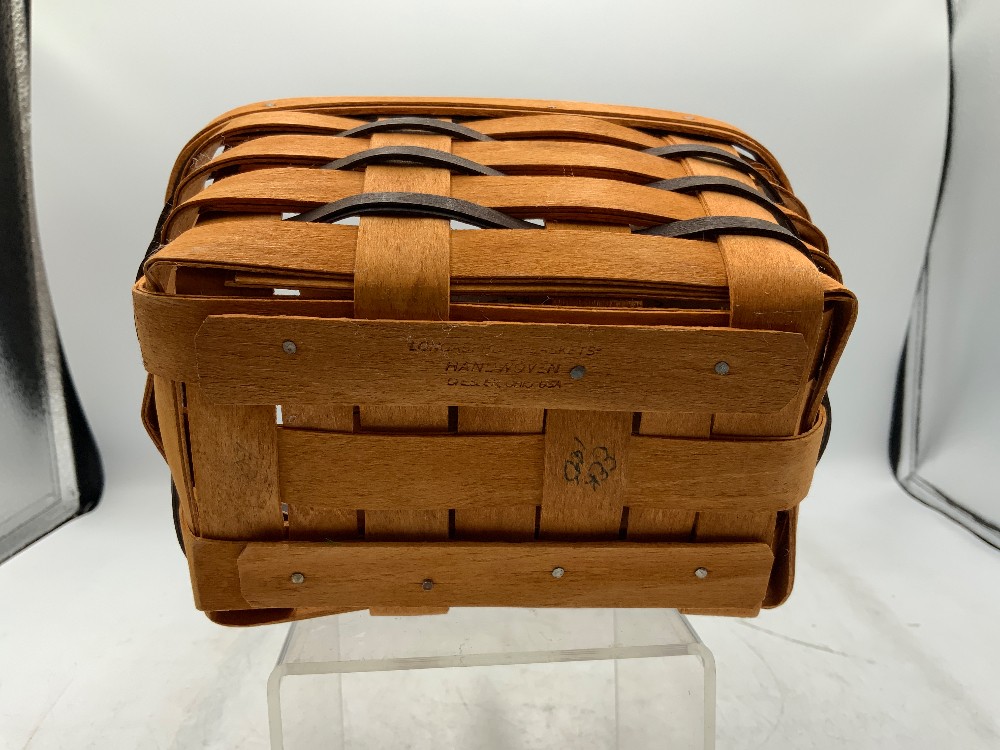 Longaberger 1995 Small Key Basket w/ Blue Accents