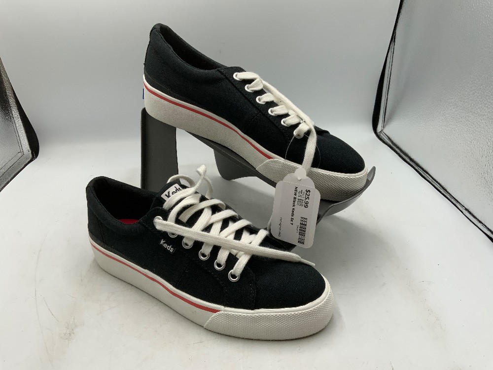 NEW Black Keds Sz 7