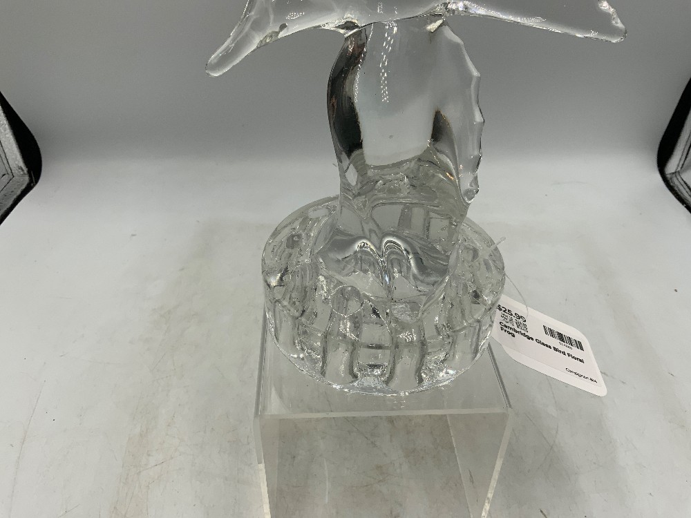 Cambridge Glass Bird Floral Frog