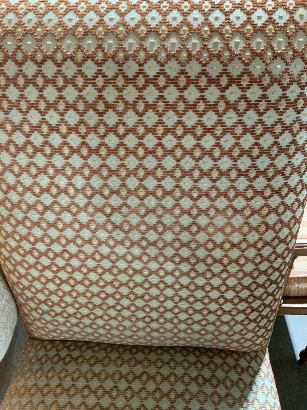 Brown w/ Blue Upholstered Chair