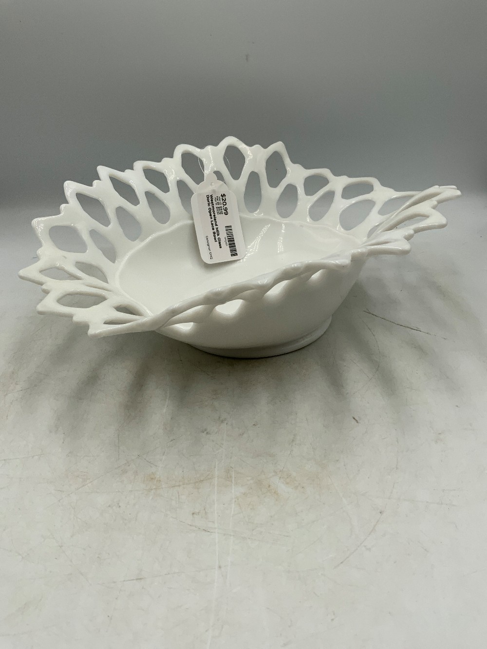 Westmoreland Milk Glass Doric Open Lace Bowl