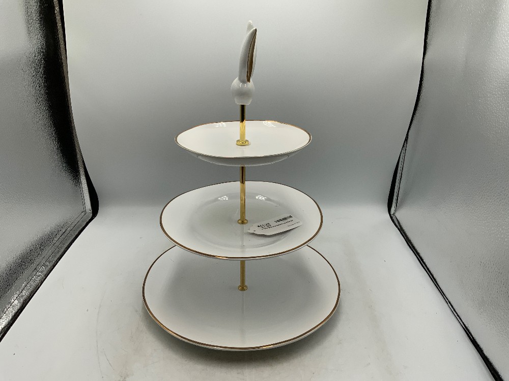 3 Tier Bunny Serving Plates