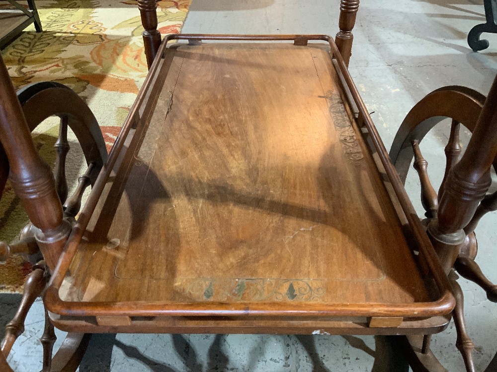 2 Tier vintage Wood Tea Cart