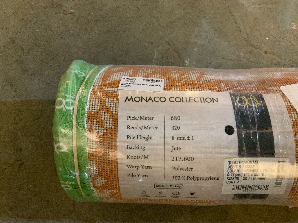 NEW Monaco Collection 20 ft Runner