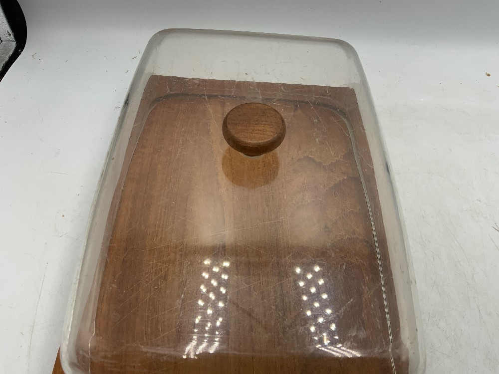 MCM Wood Cheese Board w/ Dome Lid