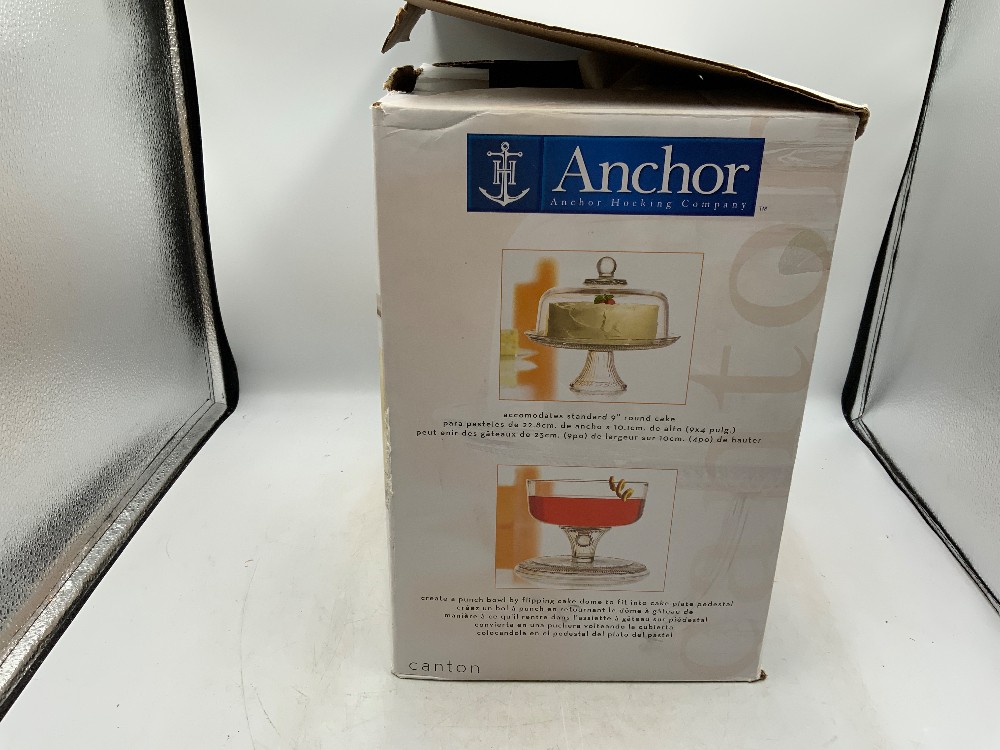 Anchor Hocking 2-in-1 Cake Stand / Punch Bowl