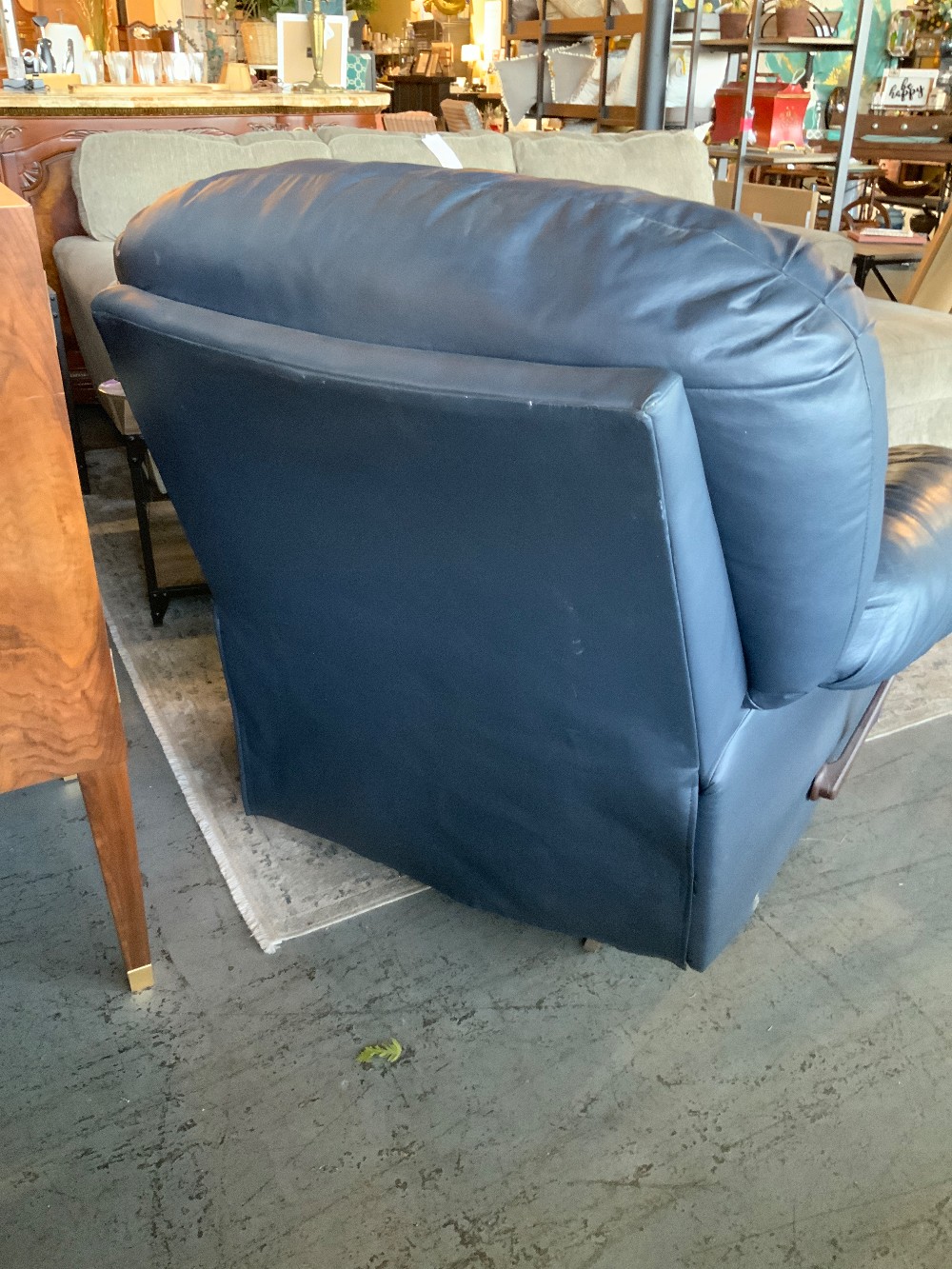 Leather Blue Recliner Manual