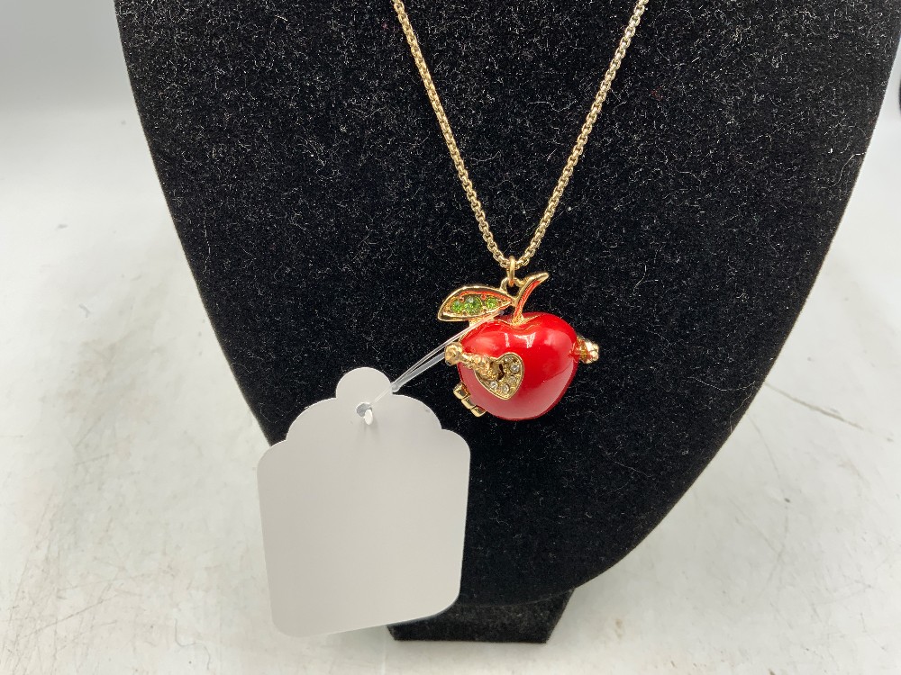 Betsy Johnson Apple Necklace