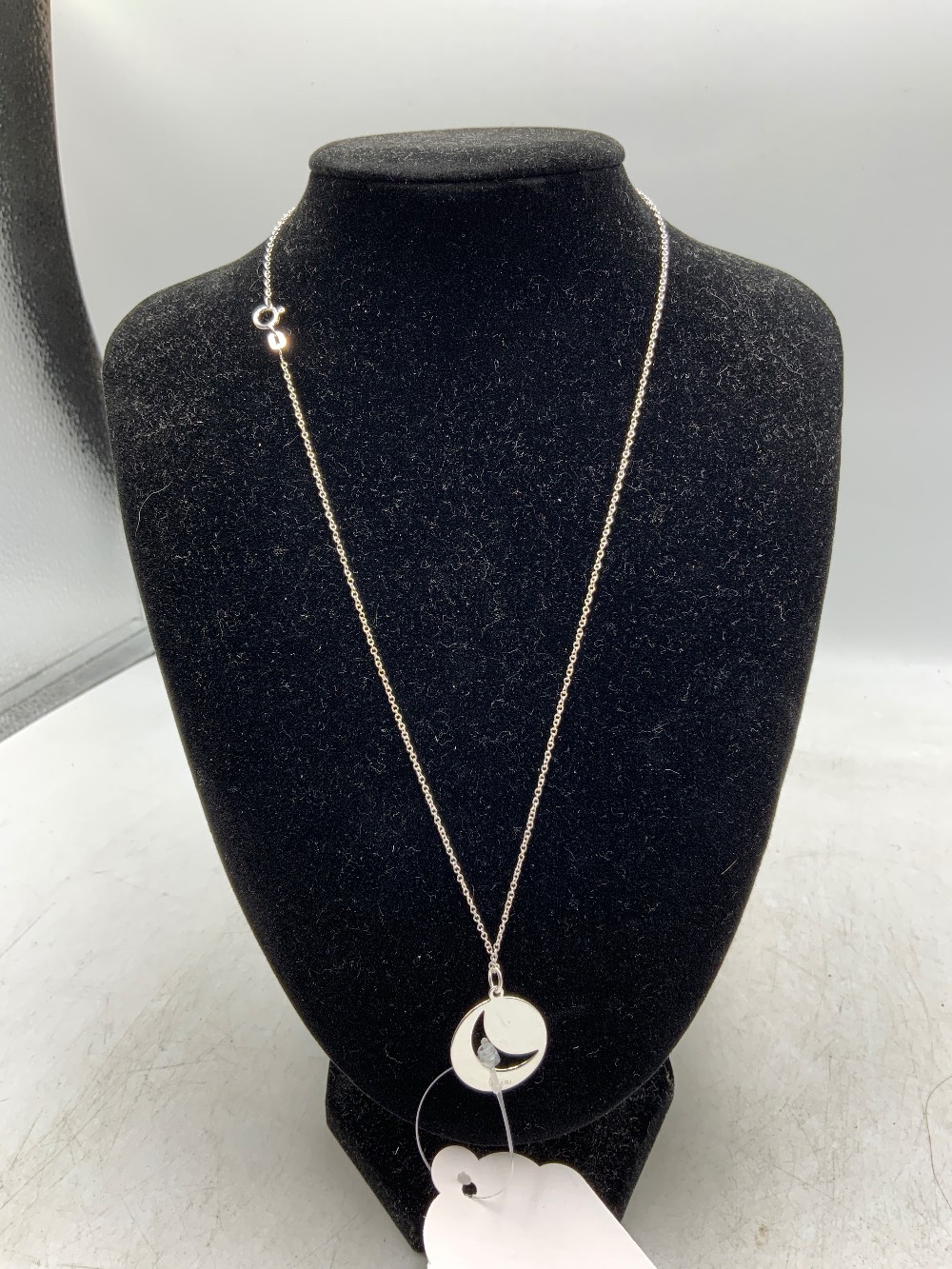 925 I Love You to the Moon... Necklace Signed RJ