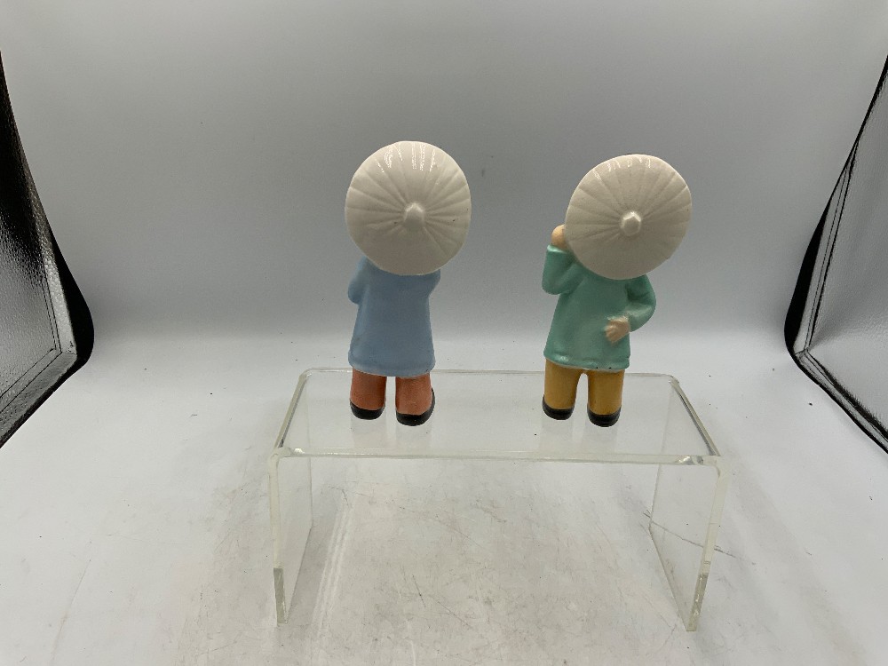 Pottery Asian Figures - Set of 2