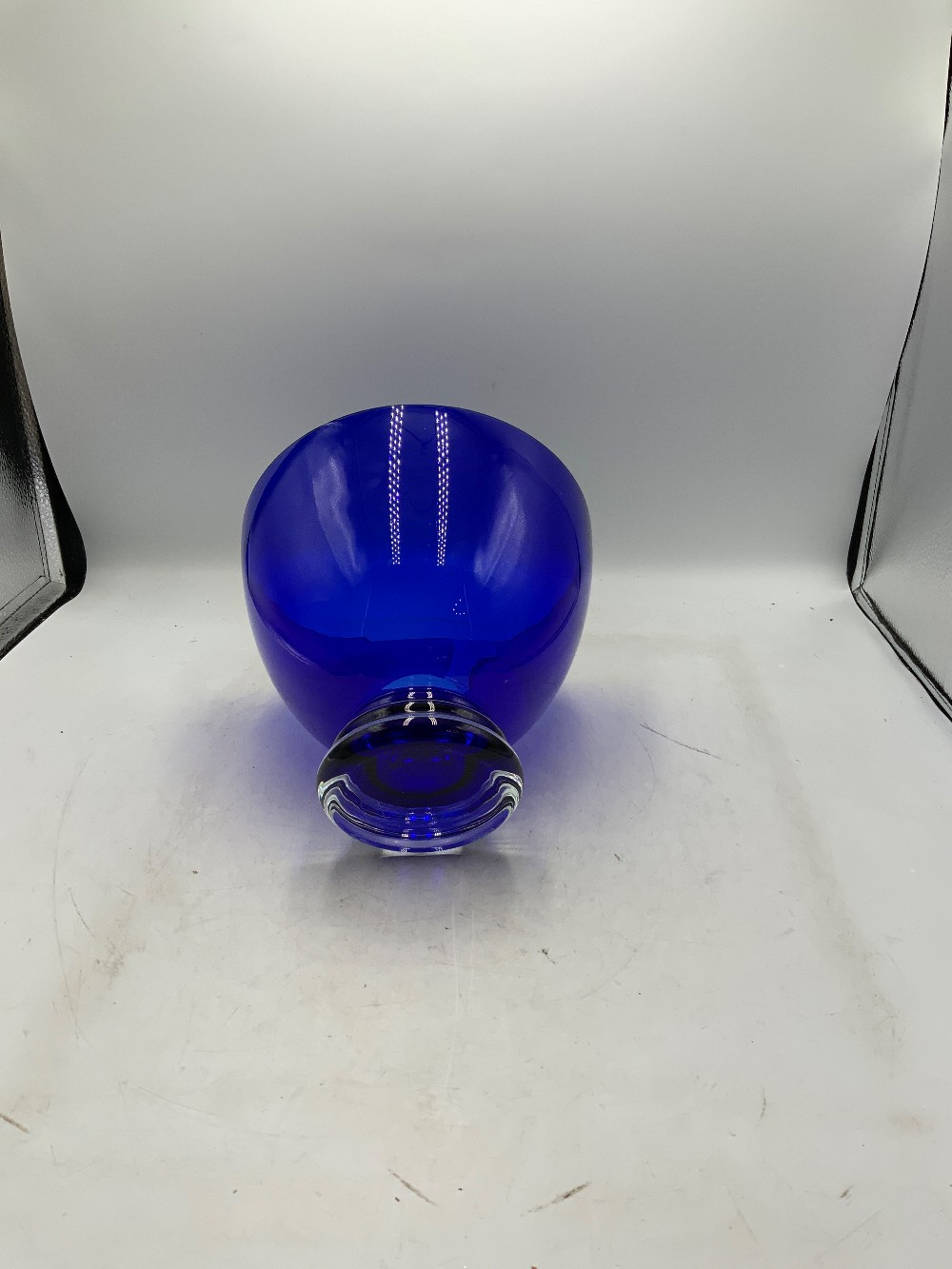 Crate & Barrel Cobalt Glass Bowl