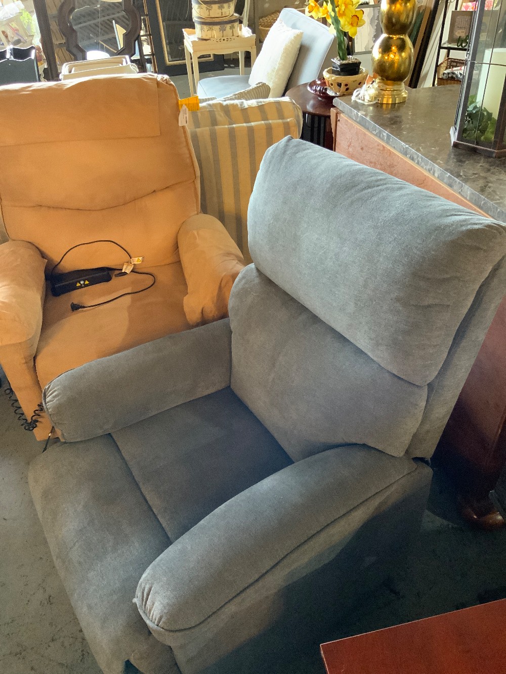 Gray Lift Chair Recliner- Powered