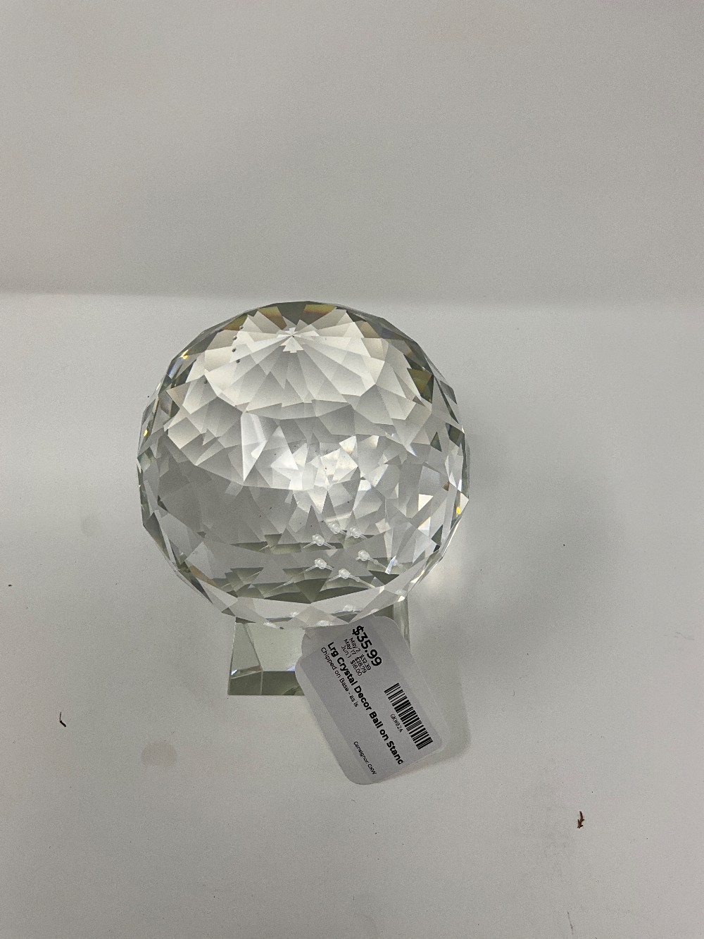 Lrg Crystal Decor Ball on Stand