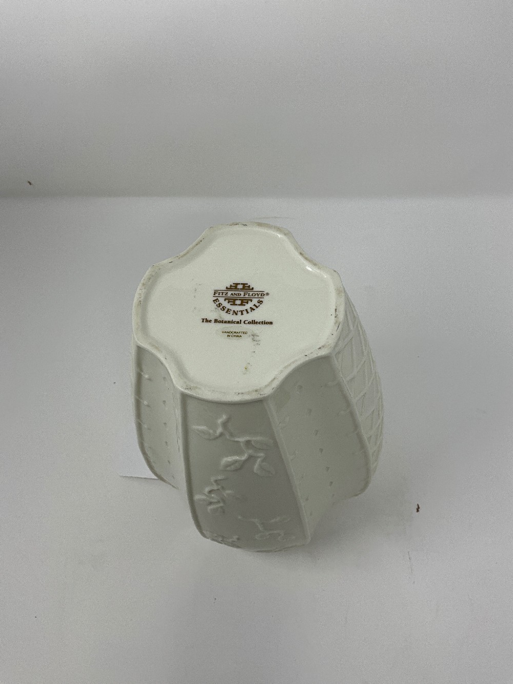 Fitz & Floyd Cream & Gold Vase